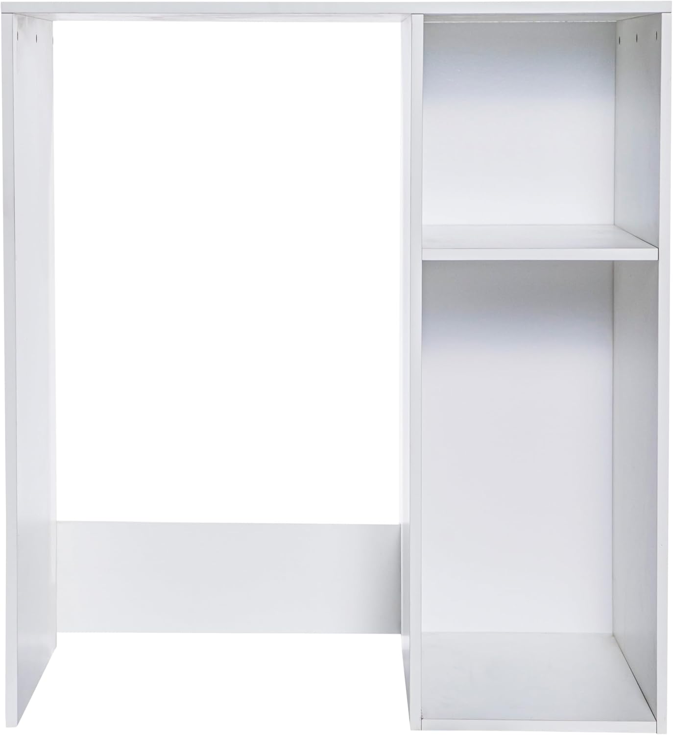 Flash Furniture Lotus Mini-Kühlschrank Regal-Organizer, platzsparendes Aufsatzregal für Mini-Kühlschrank mit zwei Fächern, Holzwerkstoff, 33,75" B, Weiß