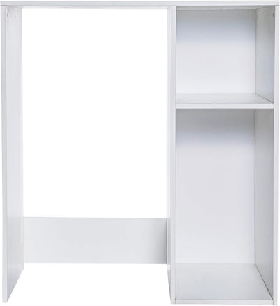 Flash Furniture Lotus Mini-Kühlschrank Regal-Organizer, platzsparendes Aufsatzregal für Mini-Kühlschrank mit zwei Fächern, Holzwerkstoff, 33,75" B, Weiß