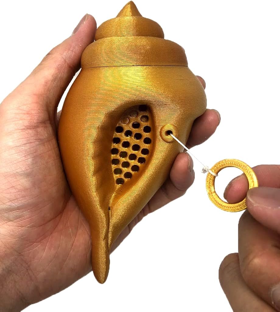 MunnyGrubbers - Original Mystic Conch Shell - Nicht-kanonische Parodie der Magic Conch Shell - Stelle eine JA- oder NEIN-Frage und ziehe die Schnur - Wahrsagen - Entscheidungsfindung - (V4+ Lavendel)