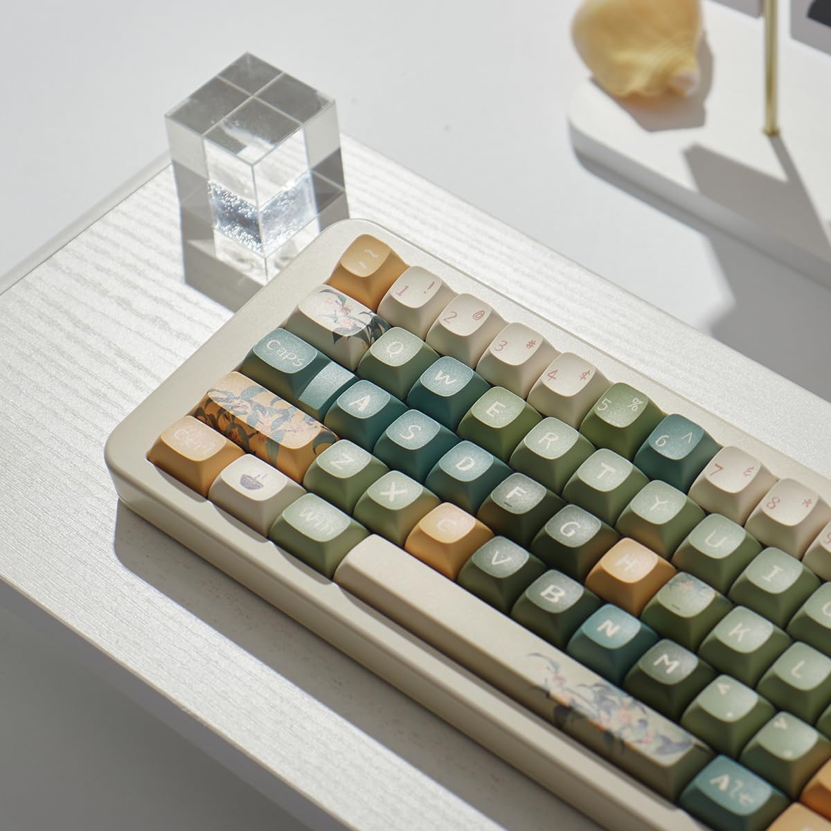 156 Tasten PBT Dye Sub Individuelle Lila Tastenkappen URE Profil Schmetterling Tastenkappen-Set Passend für 95% 75% 65% 60% Cherry Mx Switches Mechanische Tastatur