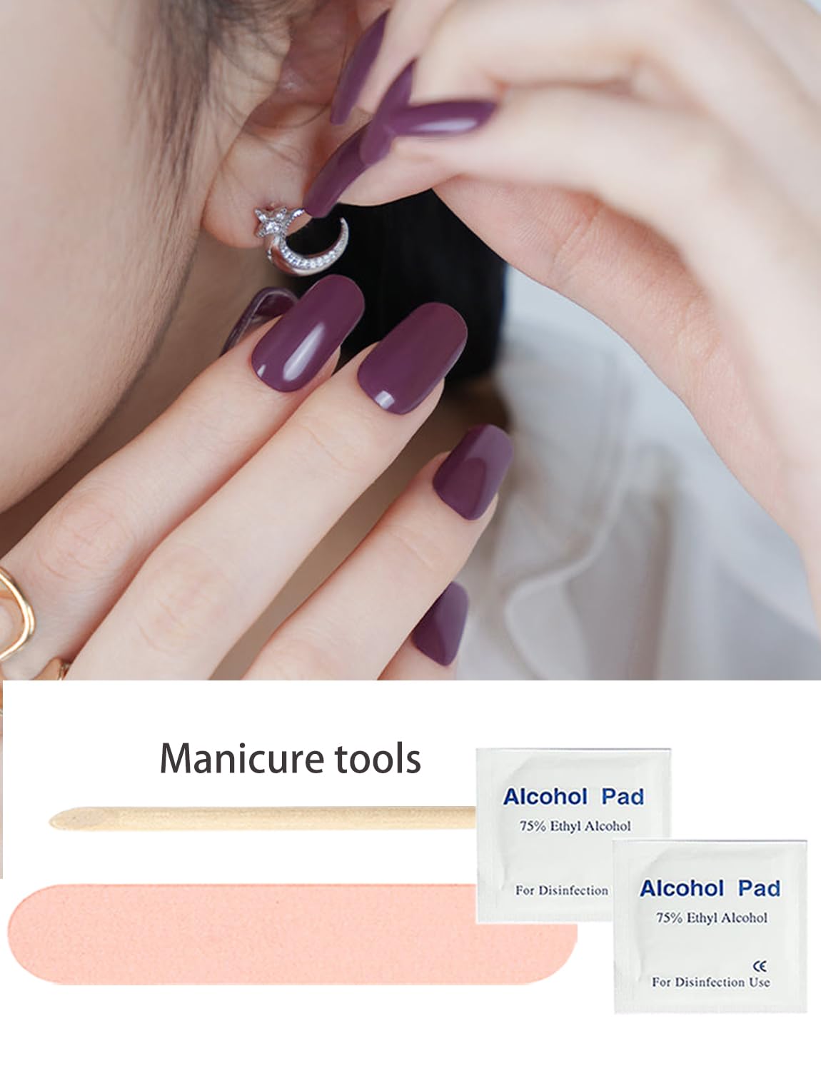 Semi Cured Gel Nail Strips, 20 Stück Gel Nagelaufkleber UV, Wraps für DIY Maniküre zu Hause (Transparent)