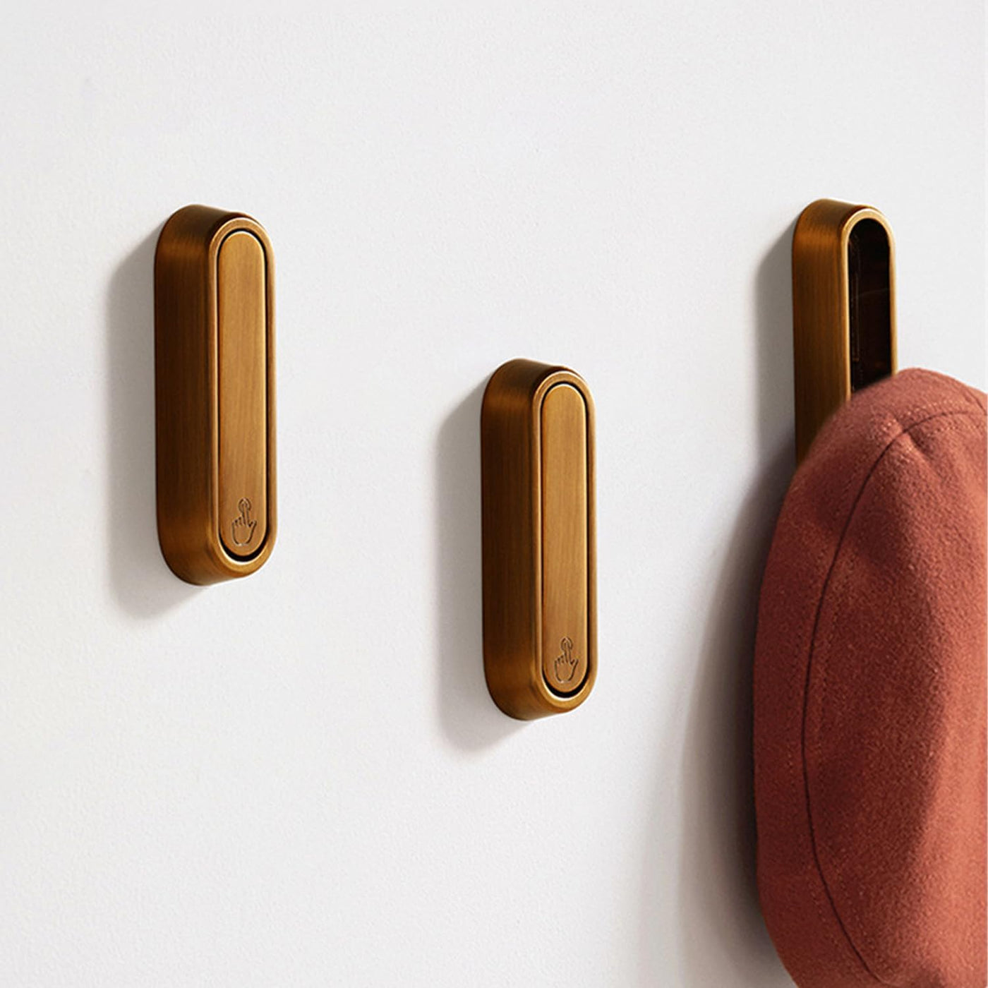 4PCS Klappbarer Mantelhaken, Schwerlast-Wandhaken aus Zinklegierung, Klappbare goldene Wandhaken zum Aufhängen von Mänteln, Schals, Hüten, Bademänteln, Schlüsseln, Taschen (Gold)