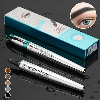 3D Wasserdichter Microblading Augenbrauenstift mit 4-Zack-Spitze – Tattoo-Effekt