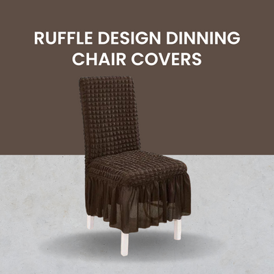 Stuhlhussen mit Rüschen-Design