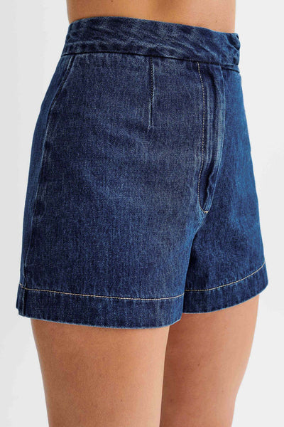 Denim Weste und Shorts Set