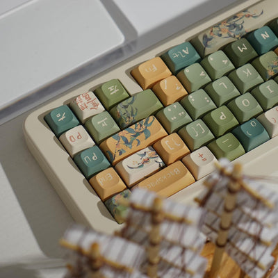 156 Tasten PBT Dye Sub Individuelle Lila Tastenkappen URE Profil Schmetterling Tastenkappen-Set Passend für 95% 75% 65% 60% Cherry Mx Switches Mechanische Tastatur