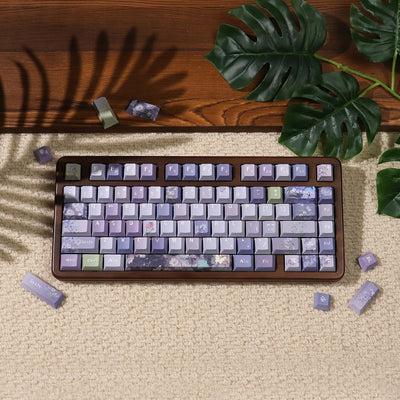 156 Tasten PBT Dye Sub Individuelle Lila Tastenkappen URE Profil Schmetterling Tastenkappen-Set Passend für 95% 75% 65% 60% Cherry Mx Switches Mechanische Tastatur