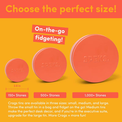 Speks Original Crags Ferrit-Knetmasse | 500+ Ferritsteine in einer Dose, Fidget-Spielzeug zur Stresslinderung, sensorisches Schreibtischspielzeug für Erwachsene & Jugendliche ab 14 | Rose, Groß