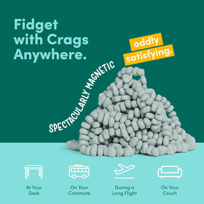 Speks Original Crags Ferrit-Knetmasse | 500+ Ferritsteine in einer Dose, Fidget-Spielzeug zur Stresslinderung, sensorisches Schreibtischspielzeug für Erwachsene & Jugendliche ab 14 | Rose, Groß