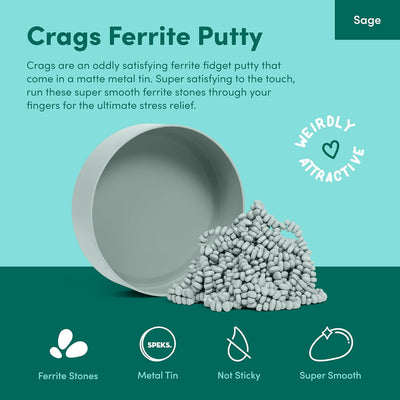 Speks Original Crags Ferrit-Knetmasse | 500+ Ferritsteine in einer Dose, Fidget-Spielzeug zur Stresslinderung, sensorisches Schreibtischspielzeug für Erwachsene & Jugendliche ab 14 | Rose, Groß