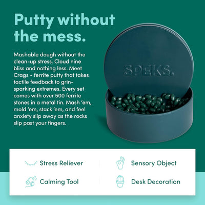 Speks Original Crags Ferrit-Knetmasse | 500+ Ferritsteine in einer Dose, Fidget-Spielzeug zur Stresslinderung, sensorisches Schreibtischspielzeug für Erwachsene & Jugendliche ab 14 | Rose, Groß