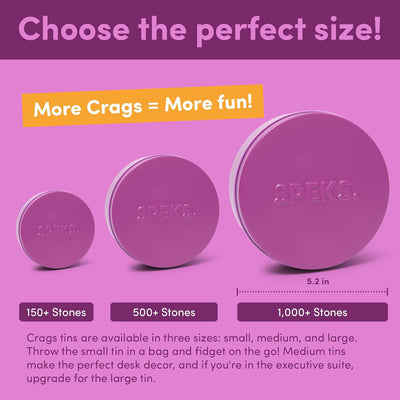 Speks Original Crags Ferrit-Knetmasse | 500+ Ferritsteine in einer Dose, Fidget-Spielzeug zur Stresslinderung, sensorisches Schreibtischspielzeug für Erwachsene & Jugendliche ab 14 | Rose, Groß