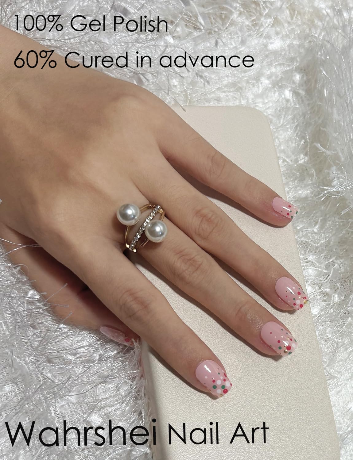 Semi Cured Gel Nail Strips, 20 Stück Gel Nagelaufkleber UV, Wraps für DIY Maniküre zu Hause (Transparent)