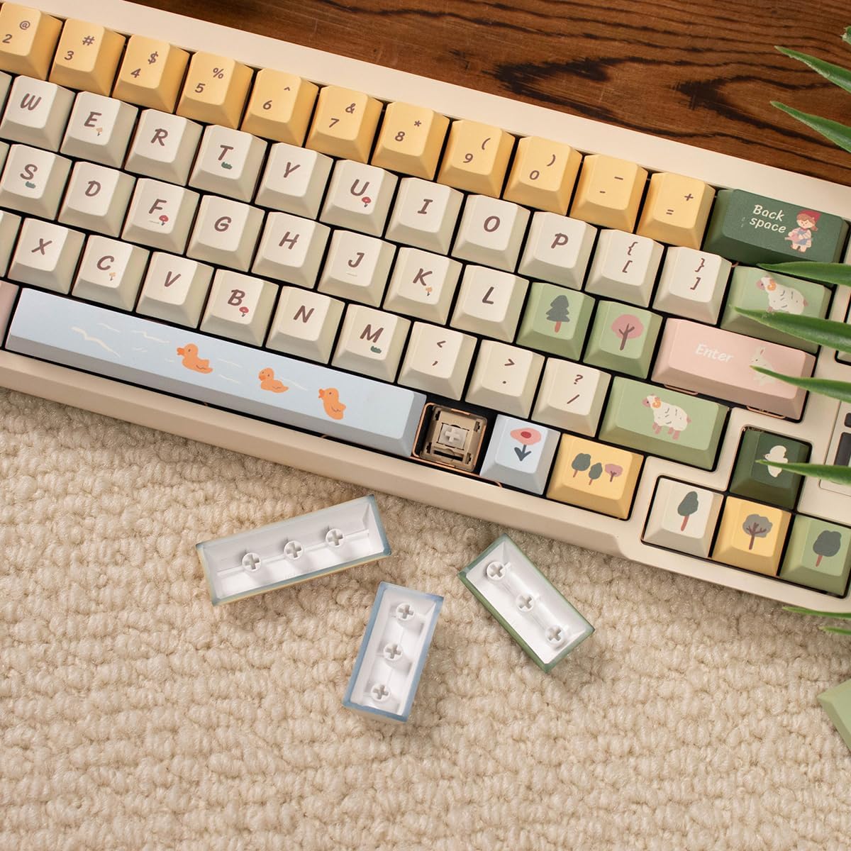 156 Tasten PBT Dye Sub Individuelle Lila Tastenkappen URE Profil Schmetterling Tastenkappen-Set Passend für 95% 75% 65% 60% Cherry Mx Switches Mechanische Tastatur