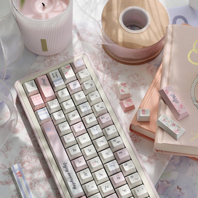 156 Tasten PBT Dye Sub Individuelle Lila Tastenkappen URE Profil Schmetterling Tastenkappen-Set Passend für 95% 75% 65% 60% Cherry Mx Switches Mechanische Tastatur