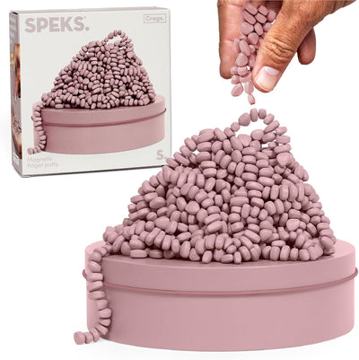 Speks Original Crags Ferrit-Knetmasse | 500+ Ferritsteine in einer Dose, Fidget-Spielzeug zur Stresslinderung, sensorisches Schreibtischspielzeug für Erwachsene & Jugendliche ab 14 | Rose, Groß