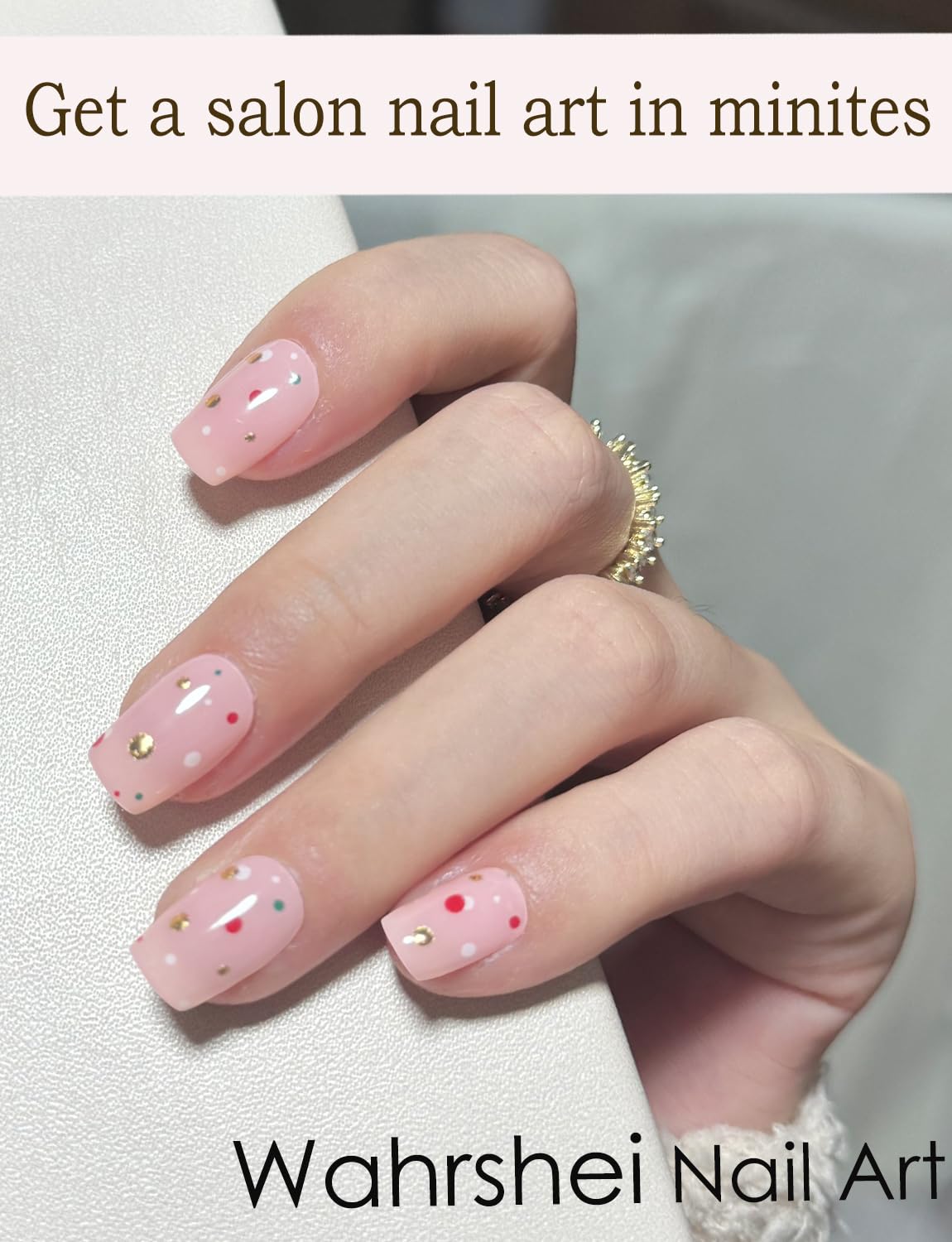 Semi Cured Gel Nail Strips, 20 Stück Gel Nagelaufkleber UV, Wraps für DIY Maniküre zu Hause (Transparent)