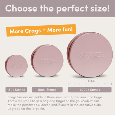 Speks Original Crags Ferrit-Knetmasse | 500+ Ferritsteine in einer Dose, Fidget-Spielzeug zur Stresslinderung, sensorisches Schreibtischspielzeug für Erwachsene & Jugendliche ab 14 | Rose, Groß