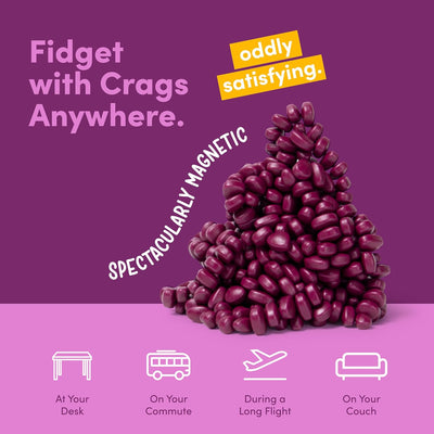 Speks Original Crags Ferrit-Knetmasse | 500+ Ferritsteine in einer Dose, Fidget-Spielzeug zur Stresslinderung, sensorisches Schreibtischspielzeug für Erwachsene & Jugendliche ab 14 | Rose, Groß