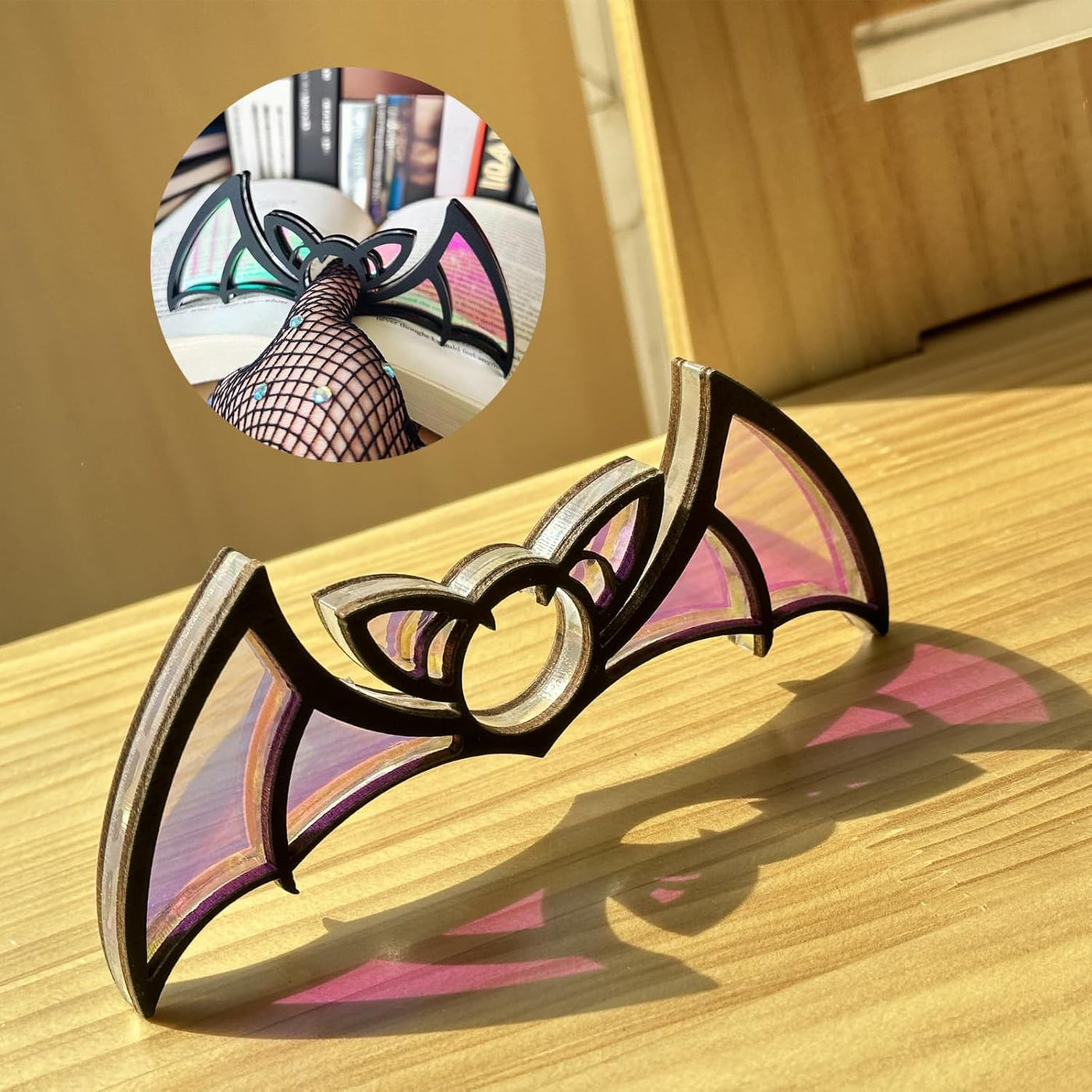 Fledermaus-Daumen-Seitenhalter für Bücherliebhaber, Fledermausförmiger Lese-Daumenhalter, Buchoffenhalter zum Lesen, Einzigartige Geschenke für Bücherliebhaber, Daumenhalter für Bücher