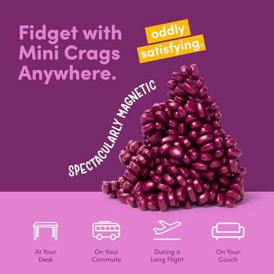Speks Original Crags Ferrit-Knetmasse | 500+ Ferritsteine in einer Dose, Fidget-Spielzeug zur Stresslinderung, sensorisches Schreibtischspielzeug für Erwachsene & Jugendliche ab 14 | Rose, Groß