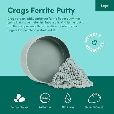 Speks Original Crags Ferrit-Knetmasse | 500+ Ferritsteine in einer Dose, Fidget-Spielzeug zur Stresslinderung, sensorisches Schreibtischspielzeug für Erwachsene & Jugendliche ab 14 | Rose, Groß