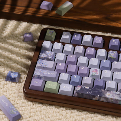 156 Tasten PBT Dye Sub Individuelle Lila Tastenkappen URE Profil Schmetterling Tastenkappen-Set Passend für 95% 75% 65% 60% Cherry Mx Switches Mechanische Tastatur
