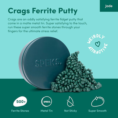 Speks Original Crags Ferrit-Knetmasse | 500+ Ferritsteine in einer Dose, Fidget-Spielzeug zur Stresslinderung, sensorisches Schreibtischspielzeug für Erwachsene & Jugendliche ab 14 | Rose, Groß