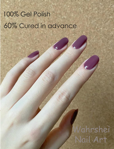 Semi Cured Gel Nail Strips, 20 Stück Gel Nagelaufkleber UV, Wraps für DIY Maniküre zu Hause (Transparent)