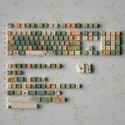 156 Tasten PBT Dye Sub Individuelle Lila Tastenkappen URE Profil Schmetterling Tastenkappen-Set Passend für 95% 75% 65% 60% Cherry Mx Switches Mechanische Tastatur