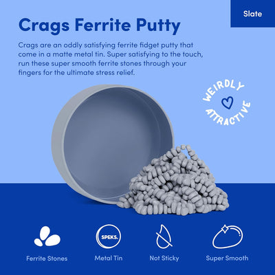 Speks Original Crags Ferrit-Knetmasse | 500+ Ferritsteine in einer Dose, Fidget-Spielzeug zur Stresslinderung, sensorisches Schreibtischspielzeug für Erwachsene & Jugendliche ab 14 | Rose, Groß