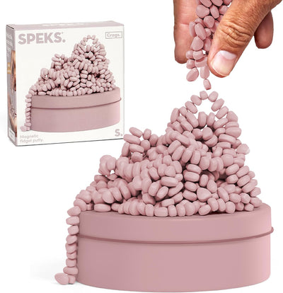 Speks Original Crags Ferrit-Knetmasse | 500+ Ferritsteine in einer Dose, Fidget-Spielzeug zur Stresslinderung, sensorisches Schreibtischspielzeug für Erwachsene & Jugendliche ab 14 | Rose, Groß