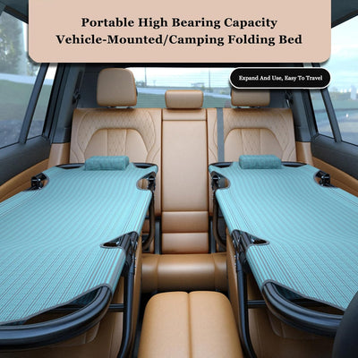 Tragbares Klappbares Campingbett Auto-Reisebett Nicht-aufblasbare Tragbare Universelle Schlaflösung Camping-Essentials Bett Büro Outdoor-Campingbett Roadtrip-Campingbett