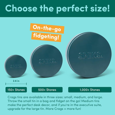 Speks Original Crags Ferrit-Knetmasse | 500+ Ferritsteine in einer Dose, Fidget-Spielzeug zur Stresslinderung, sensorisches Schreibtischspielzeug für Erwachsene & Jugendliche ab 14 | Rose, Groß
