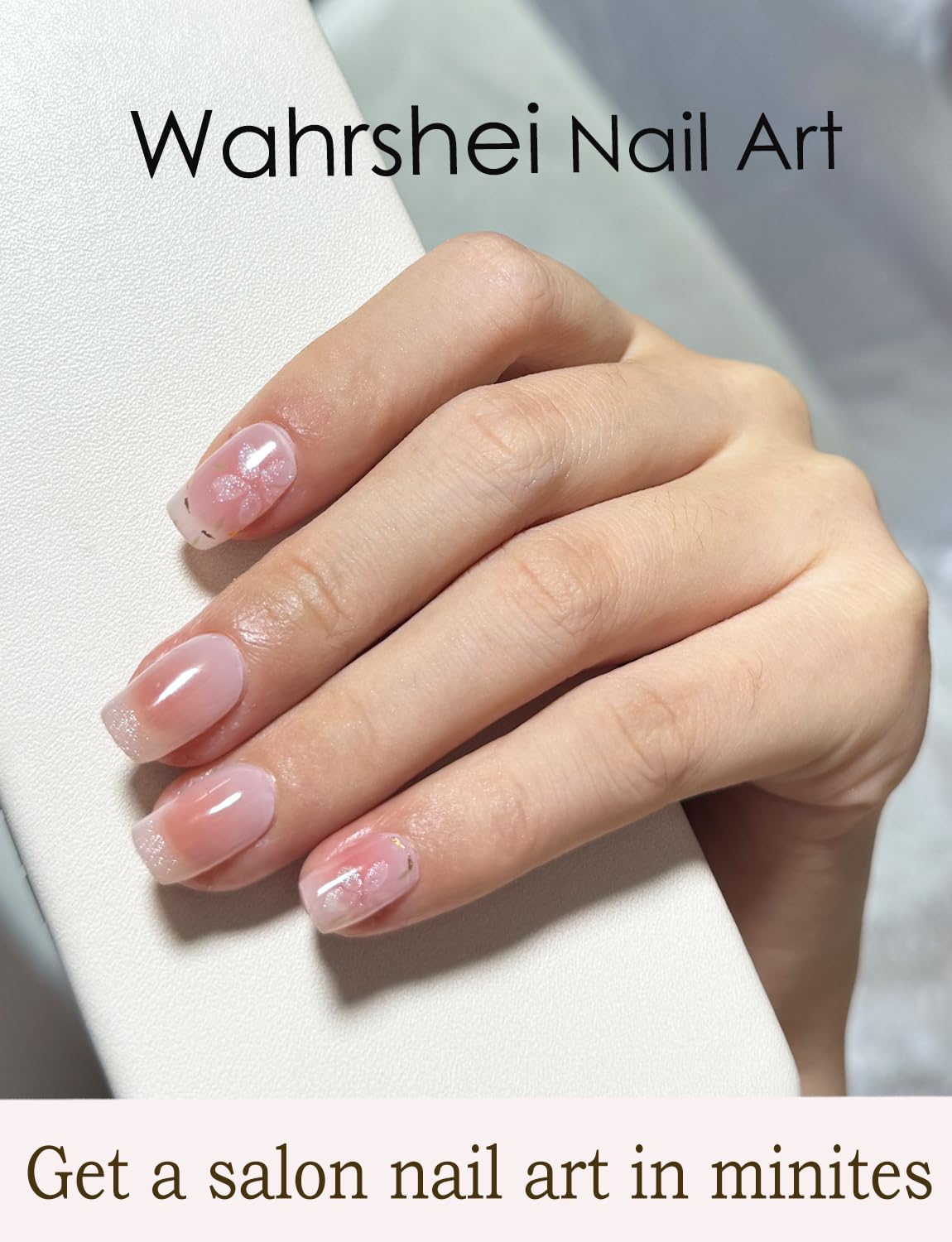 Semi Cured Gel Nail Strips, 20 Stück Gel Nagelaufkleber UV, Wraps für DIY Maniküre zu Hause (Transparent)