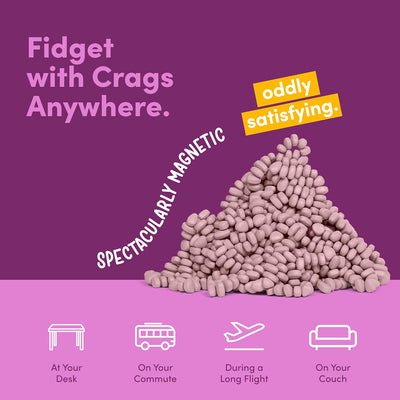 Speks Original Crags Ferrit-Knetmasse | 500+ Ferritsteine in einer Dose, Fidget-Spielzeug zur Stresslinderung, sensorisches Schreibtischspielzeug für Erwachsene & Jugendliche ab 14 | Rose, Groß