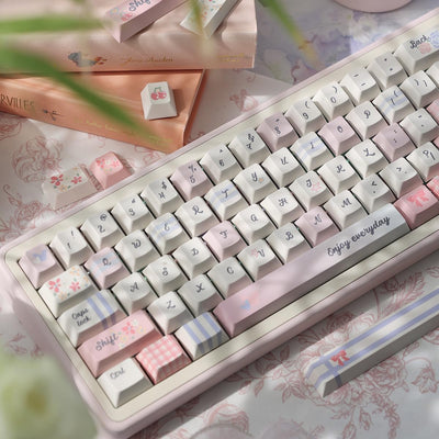 156 Tasten PBT Dye Sub Individuelle Lila Tastenkappen URE Profil Schmetterling Tastenkappen-Set Passend für 95% 75% 65% 60% Cherry Mx Switches Mechanische Tastatur