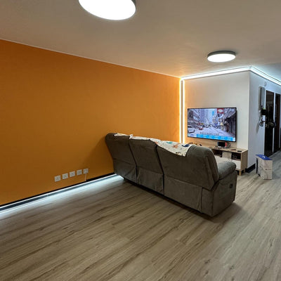 Crown Moulding LED-Kanal Aluminiumprofil, Indirekte Beleuchtung Zierleiste für Decke Boden Wand, Gesims- und Zierleisten-Diffusor 1m 1.2m 2m 4m 10m 18m (Weiß, 4 Meter/13.1 ft)
