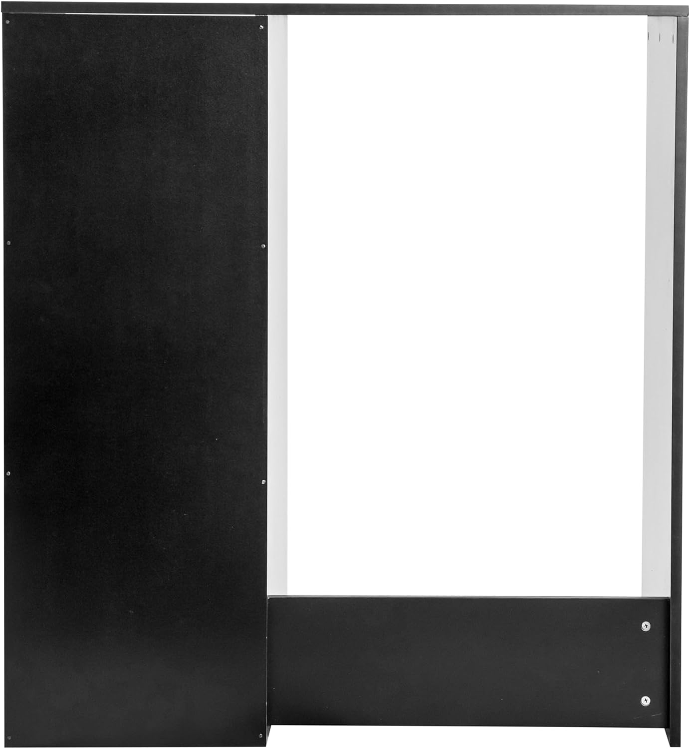Flash Furniture Lotus Mini-Kühlschrank Regal-Organizer, platzsparendes Aufsatzregal für Mini-Kühlschrank mit zwei Fächern, Holzwerkstoff, 33,75" B, Weiß