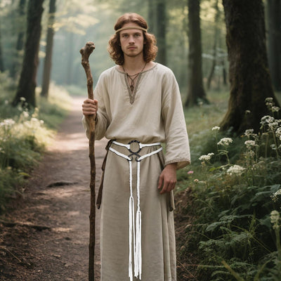 Joukavor Viking Troll Kreuz Gürtel Norse Hexen Seilgürtel Mittelalterliche Accessoires für Frauen