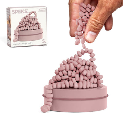 Speks Original Crags Ferrit-Knetmasse | 500+ Ferritsteine in einer Dose, Fidget-Spielzeug zur Stresslinderung, sensorisches Schreibtischspielzeug für Erwachsene & Jugendliche ab 14 | Rose, Groß
