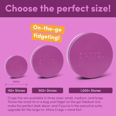 Speks Original Crags Ferrit-Knetmasse | 500+ Ferritsteine in einer Dose, Fidget-Spielzeug zur Stresslinderung, sensorisches Schreibtischspielzeug für Erwachsene & Jugendliche ab 14 | Rose, Groß