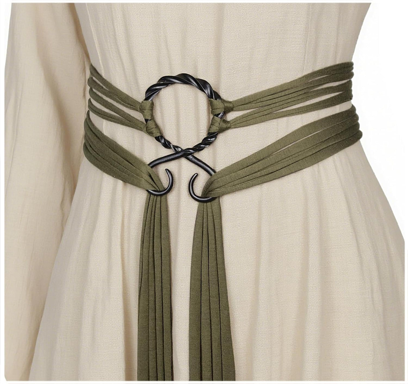 Joukavor Viking Troll Kreuz Gürtel Norse Hexen Seilgürtel Mittelalterliche Accessoires für Frauen