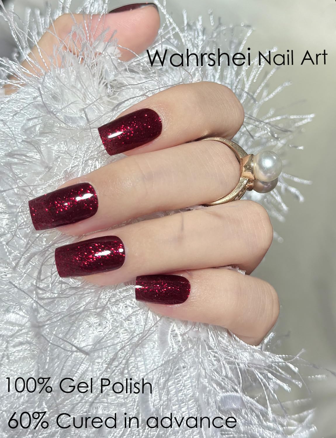 Semi Cured Gel Nail Strips, 20 Stück Gel Nagelaufkleber UV, Wraps für DIY Maniküre zu Hause (Transparent)