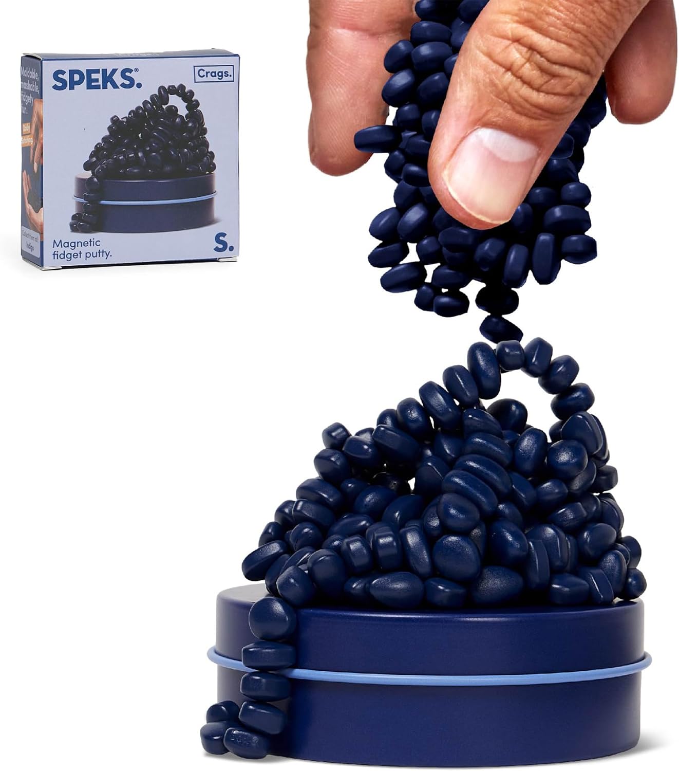 Speks Original Crags Ferrit-Knetmasse | 500+ Ferritsteine in einer Dose, Fidget-Spielzeug zur Stresslinderung, sensorisches Schreibtischspielzeug für Erwachsene & Jugendliche ab 14 | Rose, Groß