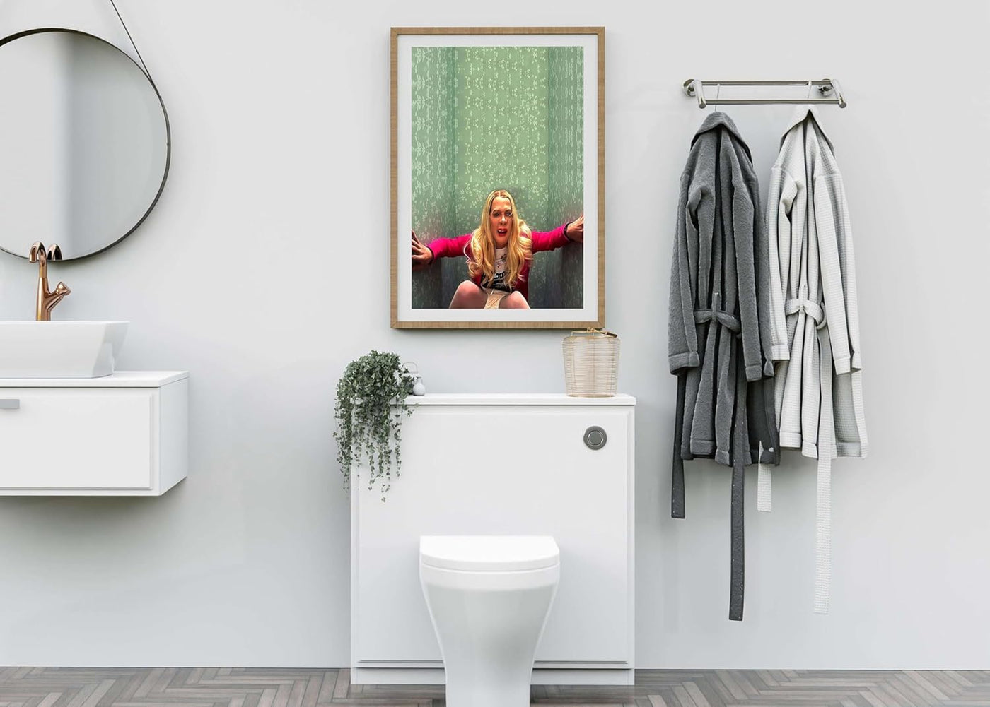 Witzige Film-Wandkunst – Humor White Chicks Filmplakat Leinwanddrucke für Badezimmer-Dekoration