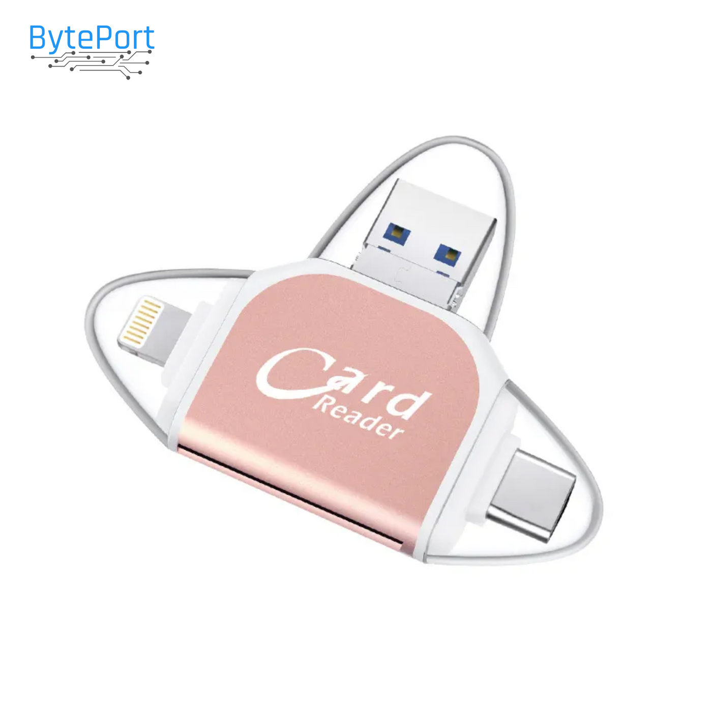 BytePort 4-in-1 SD-Kartenleser – USB-C & USB 3.0