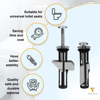 ToiLock™ – Schwerlast-Toilettensitz-Befestigungsset (1+1 GRATIS)