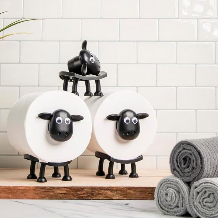 Toilettenpapierhalter in Schafform