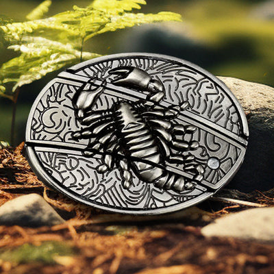 🔥Letzter Tag 50% Rabatt🔥Mode Punk Verstecktes Klappmesser Gürtelschnalle Echtes Leder